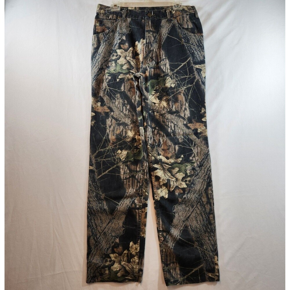 Cabelas Mens Camo Pants Size 34 Light Weight 100% Cotton Hunting Fishing